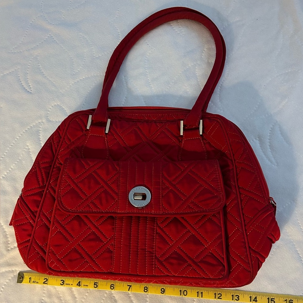 Vera Bradley Red Quilted Shoulder Bag